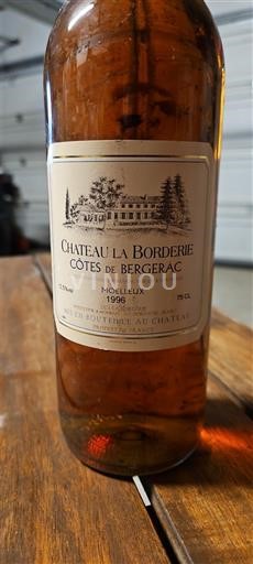 Verërat Blanc moelleux Château La Borderie 1996 Francë Jugperëndim Côtes-de-bergerac AOC