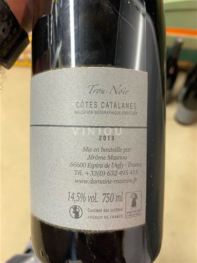 Lengdok dhe Rusionjë Katalanas Bregdetar Domaine Mas Nou Trou Noir 2019