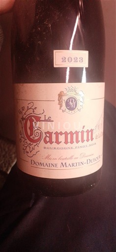 Burgundi Domaine Martin-Dufour Le Carmin 2023