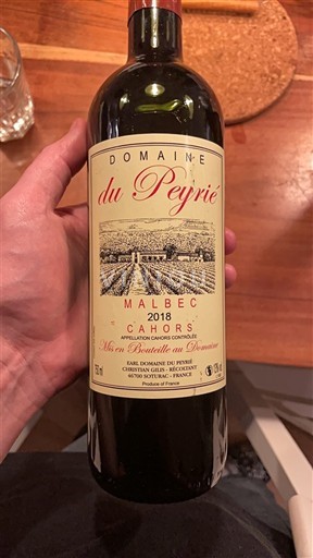 Sørvest Cahors Domaine Peyrié 2018