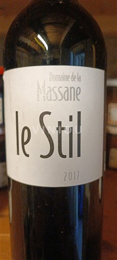 Vin Rouge sec le Stil Domaine La Massane 2017 France Languedoc et Roussillon Pays d'oc IGP