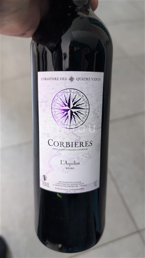 Vini Rouge sec L'Aquilon Oratoire des Quatre Vents 2020 Francia Linguadoca Corbières AOC