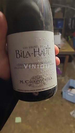 Rượu vang Rouge sec Les Vignes de Bila-Haut Non millésimé Pháp Roussillon Côtes du Roussillon Villages AOC