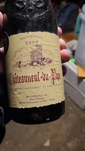 Viner Rouge sec Remy Ferraris 2000 Frankrike Rhônedalen Châteauneuf-du-Pape AOC