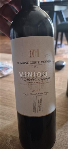 Viner Rouge sec Cuvée Prestige Domaine Coste Moynier 2021 Frankrike Languedoc AOC