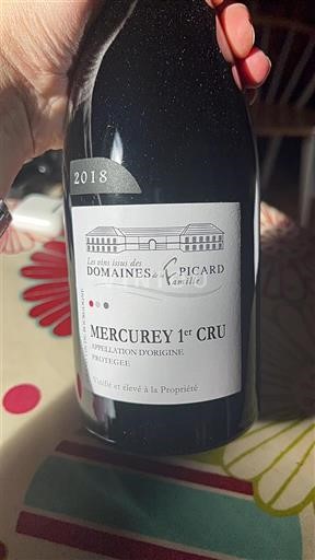 Burgund Mercurey Premier Cru Domaine Domaines Famille Picard Champs Martin 2018