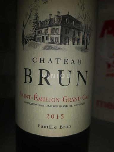 Bordoja Saint-Émilion Grand Cru Grand Cru Château Brun 2015