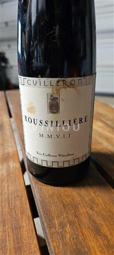 Wines Blanc moelleux Roussillière Yves Cuilleron 2007 France Rhône Valley Unspecified AOC