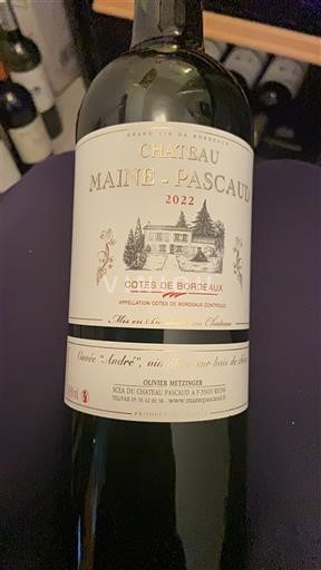 Bordeaux Côtes-de-Bordeaux Château Maine Pascaud André 2022