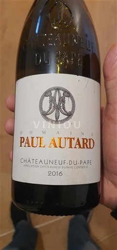 Vinhos Blanc sec Domaine Paul Autard 2016 França Vale do Ródano Châteauneuf-du-Pape AOC