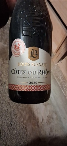 Vinuri Rouge sec Louis Bernard 2020 Franța Valea Ronului Côtes-du-Rhône AOC