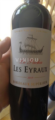 Verërat Rouge sec Le Pacha Les Eyraux 2019 Francë Bordoja Bordeaux Supérieur AOC