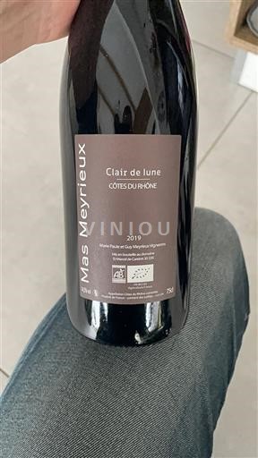 Rhônen laakso Côtes-du-rhône Mas Meyrieux Clair de lune 2019