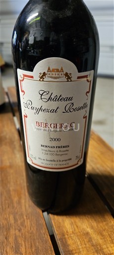 Jugperëndim Bergerak Château Puypezat Rosette 2000