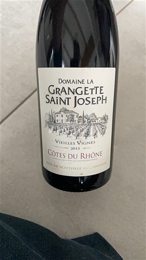 Rhônen laakso Côtes-du-rhône Domaine La Grangette Saint Joseph Vieilles Vignes 2015