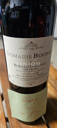 Rusijon Ривсалтес Domaine Boudau Rivesaltes Grenat sur Grains 2016