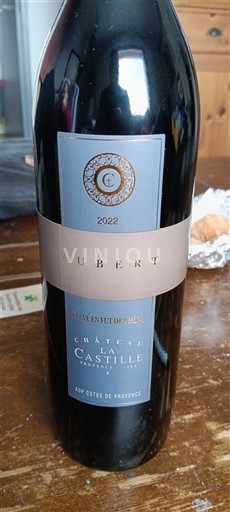Verërat Rouge sec Aubert Château La Castille 2022 Francë Provence Bregdeti i Provencës AOC