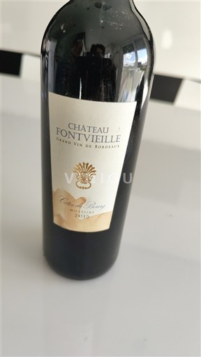 Vine Rouge sec Château Fontvieille 2015 Frankrig Bordeaux Côtes-de-bourg AOC