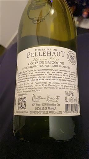 Jugperëndim Bregdeti i Gasconisë Domaine Pellehaut Harmonie Blanc Jo Viti