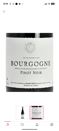 Burgundi Naudin Tiercin Pinot Noir 2022