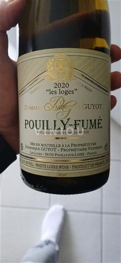 Verërat Blanc sec les loges Domaine Guyot 2020 Francë Lugina e Luarës Pouilly-fumé AOC