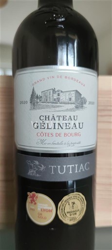 Bordéus Côtes-de-bourg Château Gélineau 2020