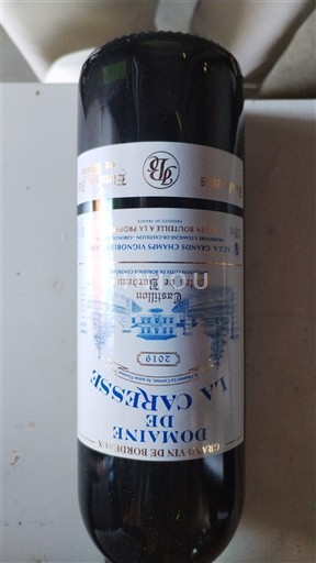 Bordoja Castillon-côtes-de-bordeaux Domaine La Carrésse de la Bérèzina 2019