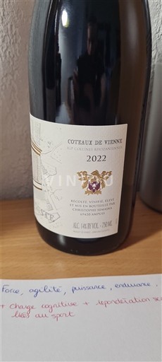 Alpene og Rhône-landene Rhodaliene-høydene Les Vins de Vienne Syrah d'Auguste 2022