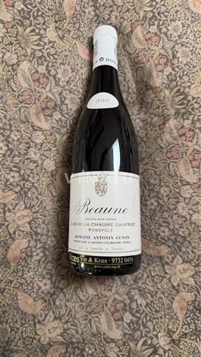 Burgundi Beaune Domaine Antoine Geoffroy Clos de la Chaume Gaufriot Monopole 2010