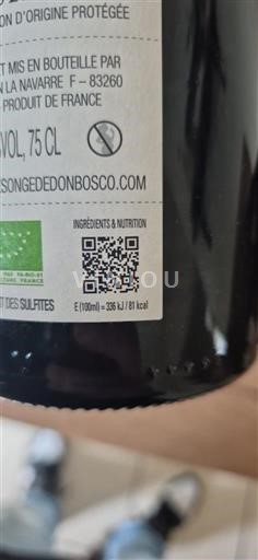 Verërat Rouge sec Le Songe de Don Bosco 2024 Francë Provence Bregdeti i Provencës AOC