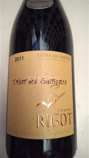 Rhônen laakso Côtes-du-rhône Domaine Rigot Trésor des Garrigues 2011