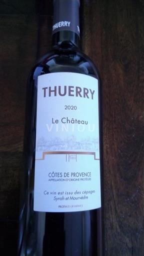 Verërat Rouge sec Le Château Château Thuerry 2020 Francë Provence Bregdeti i Provencës AOC
