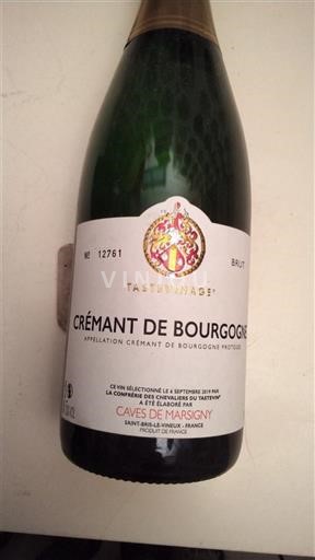 Vinuri spumante Blanc brut Tastevinage Caves de Marsigny Non millésimé Franța Burgundia Crémant de Bourgogne AOC