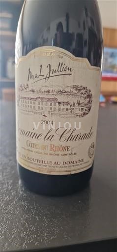 Verërat Rouge sec Domaine La Charade 2004 Francë Lugina e Ronës Bregdeti i Rodanit AOC