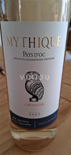 Вина Rosé sec Grenache Mythique 2024 Франція Лангедок та Руссійон Паї д'Ок IGP