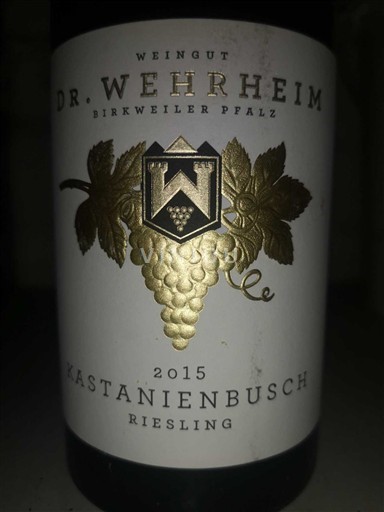 Pfalz Südliche Weinstraße Weingut Dr. Wehrheim Kastanienbusch 2015