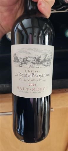Viner Rouge sec Cuvée Vieilles Vignes Château La Reine Pédganson 2021 Frankrike Bordeaux Haut-Médoc AOC