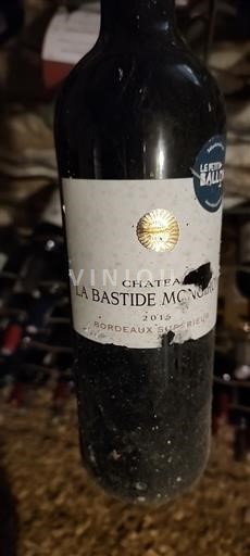 Bordoja Bordeaux Supérieur Château La Bastide 2015