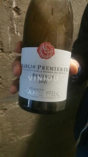 Vin Blanc sec Beauroy Maison Camille Ris 2021 France Bourgogne Chablis AOC Premier Cru