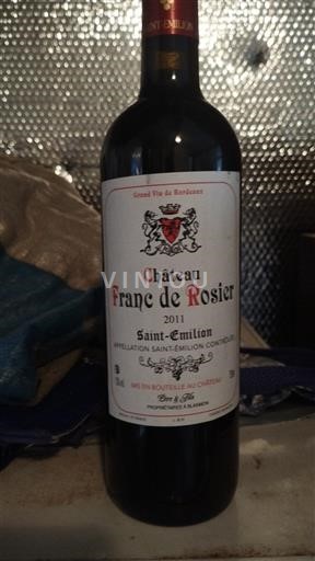 Bordoja Saint-Émilion Château Franc de Rosier 2011