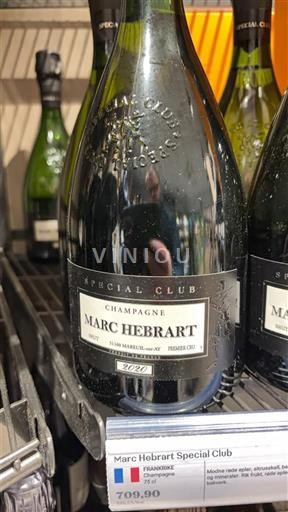 Sparkling Wines Blanc brut Spécial Club Marc Hébrart 2020 France Champagne AOC Premier Cru