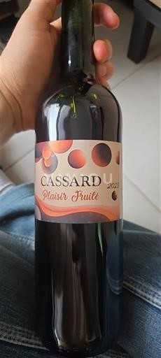 Viner Rouge sec Plaisir Fruité Domaine Cassard 2023 Frankrike Bordeaux AOC