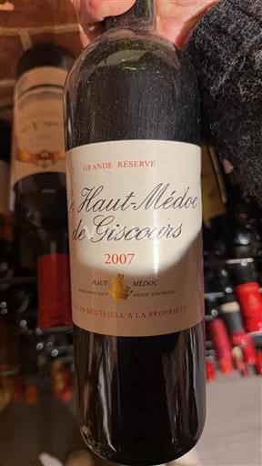 Verërat Rouge sec Grande Réserve Haut-Médoc de Giscours 2007 Francë Bordoja Haut-Médoc AOC