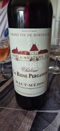 Rượu vang Rouge sec Château La Reine Perganson 2021 Pháp Bordeaux Haut-Médoc AOC