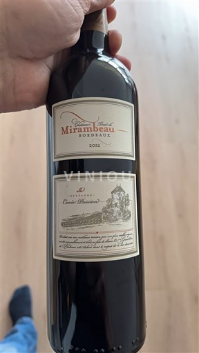 Bordoja Bordo Château Tour de Mirambeau Passion 2012