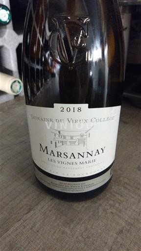 Burgundsko Marsannay Domaine Vieux Collège Les Vignes Marie 2018