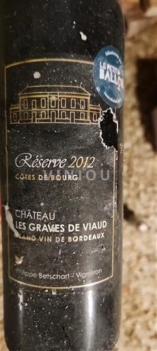 Bordoja Côtes-de-bourg Château Les Graves de Viaud Réserve 2012