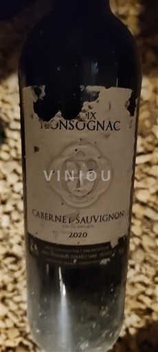 Verërat Rouge sec Domaine Monsognac 2020 Francë Bordoja Bordo AOC