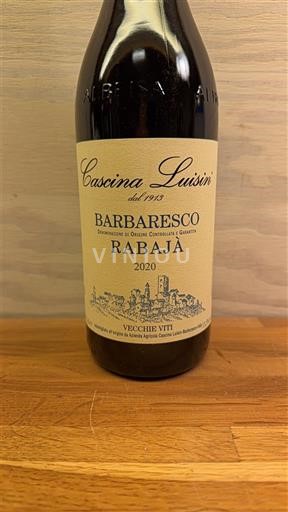 Vinos Rouge sec Rabajà Cascina Luisin 2020 Italia Piamonte Barbaresco DOCG
