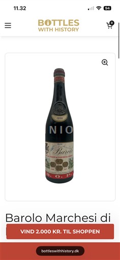 Pijemont Barolo Marchesi di Barolo 1938